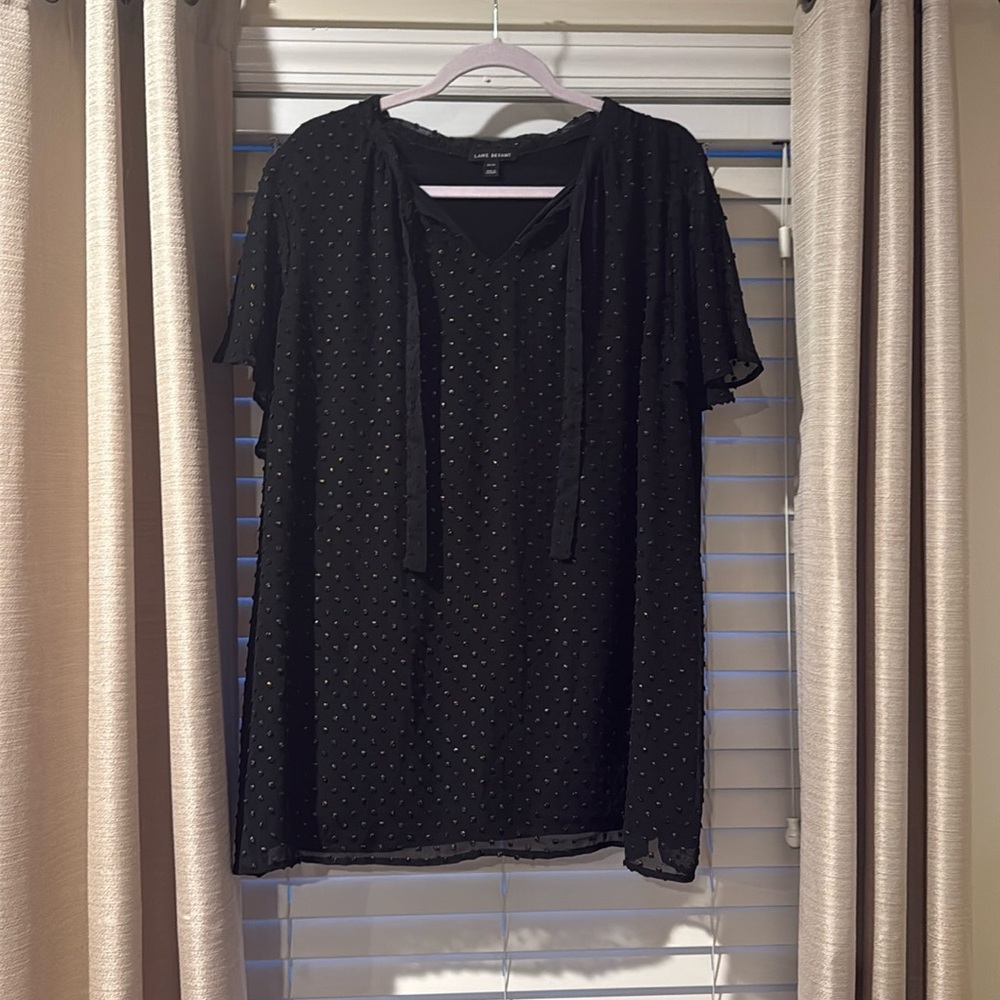 Lane Bryant Women’s Black Sparkly Blouse